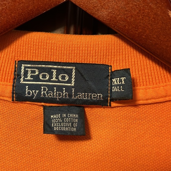 Polo Ralph Lauren Orange/Royal Blue Polo Rider & 🐎 logo size 2XLT tall Edition! - Picture 7 of 8